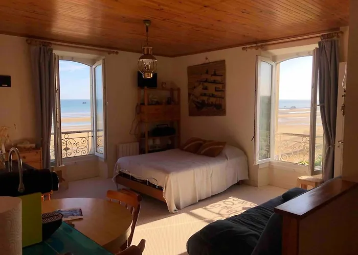 דירה L'horizon Bleu, Front De Mer, Jardin, Parking, Wifi אסנלס