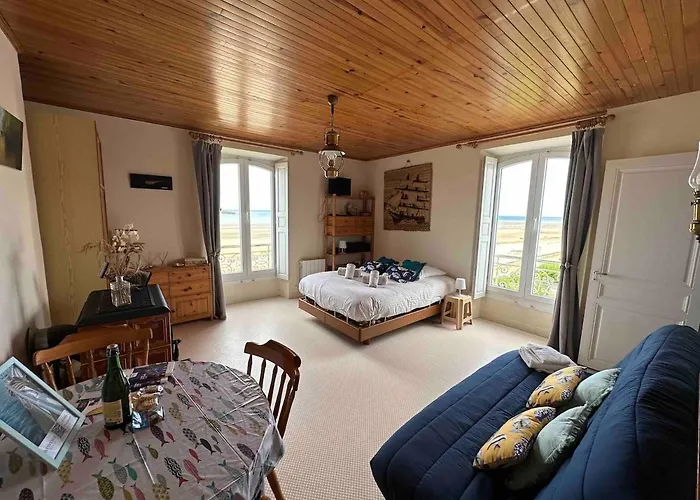 דירה L'horizon Bleu, Front De Mer, Jardin, Parking, Wifi אסנלס